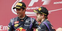 Bild zum Inhalt: Ricciardo lobt Vettel: Als Teamkollege auch bei Niederlagen sehr fair