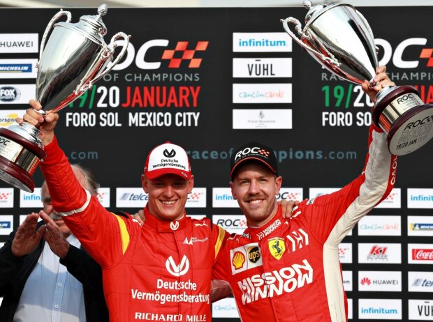 Titel-Bild zur News: Sebastian Vettel, Mick Schumacher