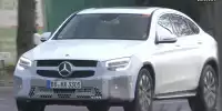 Bild zum Inhalt: Mercedes GLC Coupe (2019) Facelift: Erlkönig fast ohne Tarnung erwischt