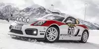 Bild zum Inhalt: Zurück in den Rallyesport: Präsentation des Porsche Cayman GT4 Rallye