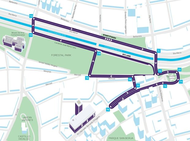 Santiago Chile Strecke Layout