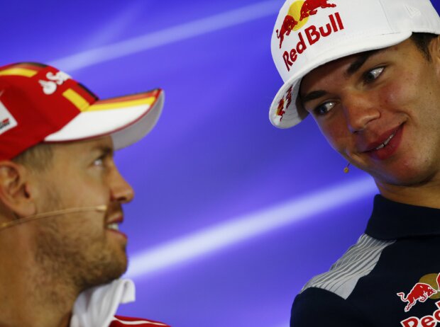 Titel-Bild zur News: Pierre Gasly, Sebastian Vettel