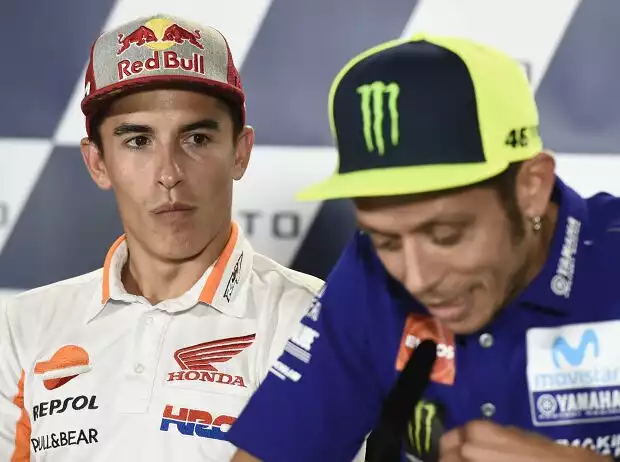 Titel-Bild zur News: Marc Marquez, Valentino Rossi