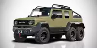 Bild zum Inhalt: Rendering von SRK Designs: Ein Suzuki Jimny mit sechs Rädern