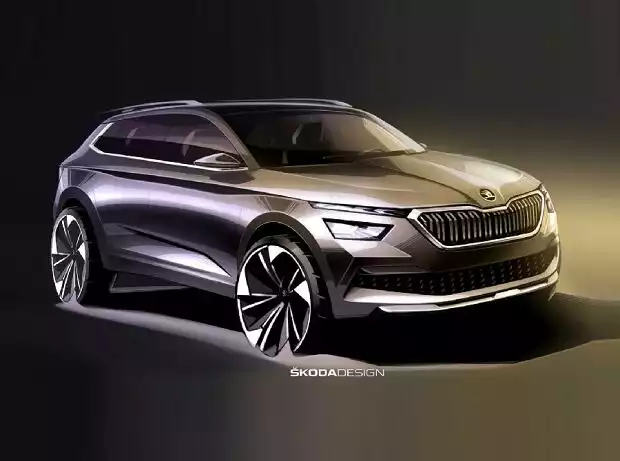 Skoda Kamiq 2019 Skizze Titel-Bild zur News: Skoda Kamiq 2019 Skizze