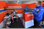 Leon Camier und Honda-Teammanager Genesio Belilacqua