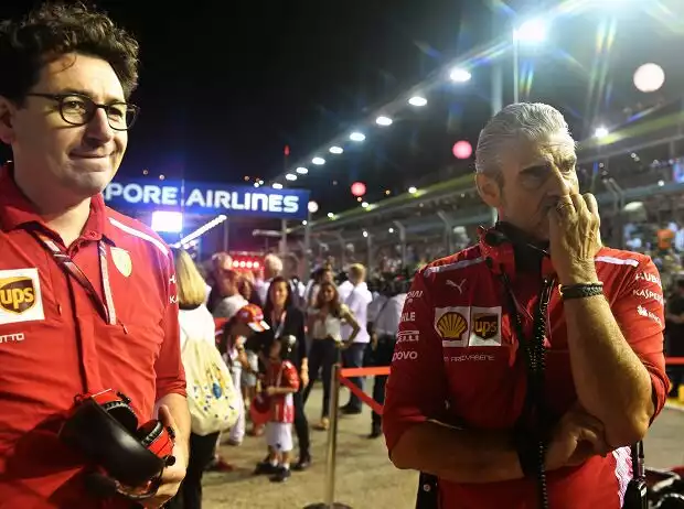 Maurizio Arrivabene, Mattia Binotto Titel-Bild zur News: Maurizio Arrivabene, Mattia Binotto
