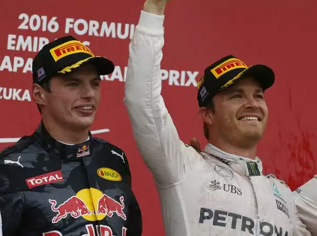 Max Verstappen, Nico Rosberg, Lewis Hamilton Titel-Bild zur News: Max Verstappen, Nico Rosberg, Lewis Hamilton