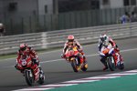 Andrea Dovizioso vor Marc Marquez und Jack Miller 