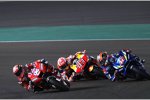 Andrea Dovizioso (Ducati), Marc Marquez (Honda) und Alex Rins (Suzuki) 