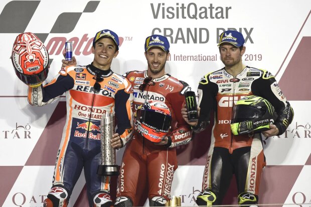 Marc Marquez Andrea Dovizioso Cal Crutchlow LCR LCR-Honda MotoGPDucati Ducati SuperbikeLCR LCR-Honda MotoGP ~Marc Marquez (Honda), Andrea Dovizioso (Ducati) und Cal Crutchlow (LCR) ~ 