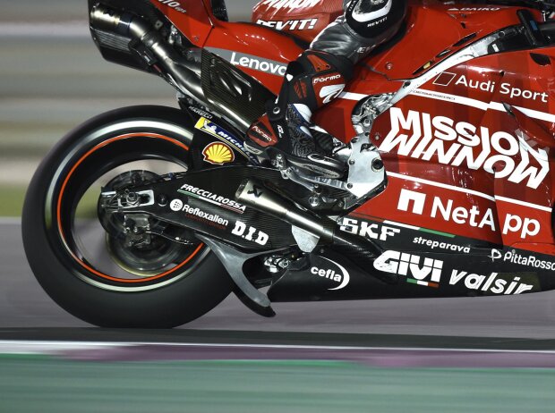 Winglet am Hinterrad: Ducati Desmosedici GP19 Winglet am Hinterrad: Ducati Desmosedici GP19