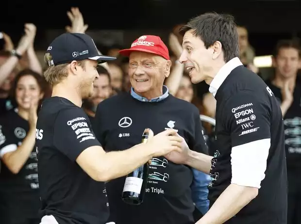 Titel-Bild zur News: Nico Rosberg, Niki Lauda, Toto Wolff