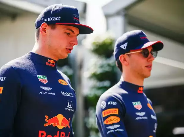 Titel-Bild zur News: Max Verstappen, Pierre Gasly