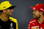Daniel Ricciardo (Renault) und Sebastian Vettel (Ferrari) 