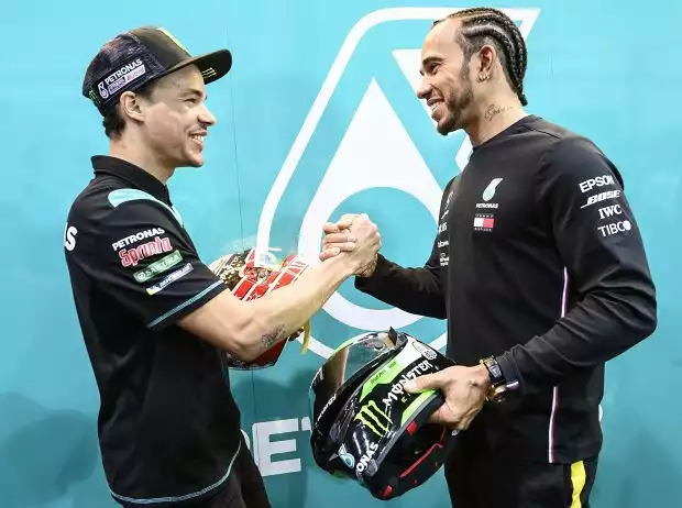 Franco Morbidelli, Lewis Hamilton Titel-Bild zur News: Franco Morbidelli, Lewis Hamilton