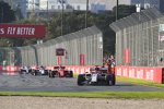 Kimi Räikkönen (Alfa Romeo), Sebastian Vettel (Ferrari) und Antonio Giovinazzi (Alfa Romeo) 