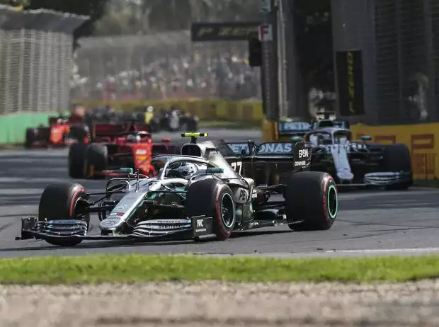 Titel-Bild zur News: Valtteri Bottas, Lewis Hamilton, Sebastian Vettel