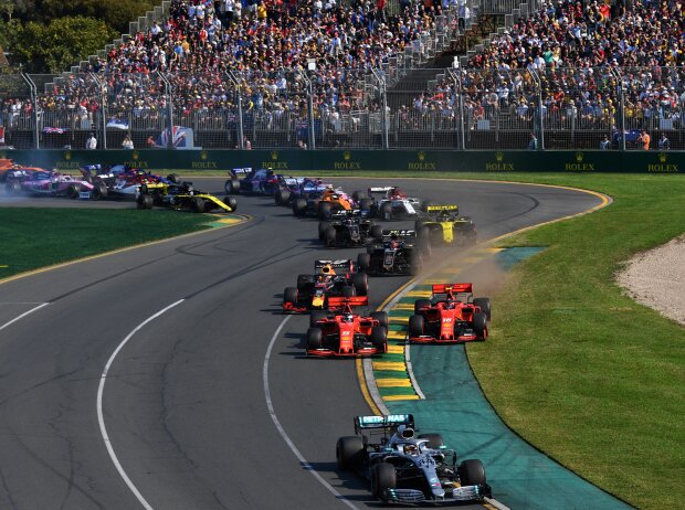 Titel-Bild zur News: Lewis Hamilton, Sebastian Vettel, Charles Leclerc, Max Verstappen, Kevin Magnussen, Romain Grosjean
