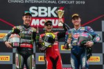 Jonathan Rea , Alvaro Bautista und  Alex Lowes 