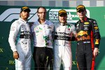 Lewis Hamilton (Mercedes), Valtteri Bottas (Mercedes) und Max Verstappen (Red Bull) 