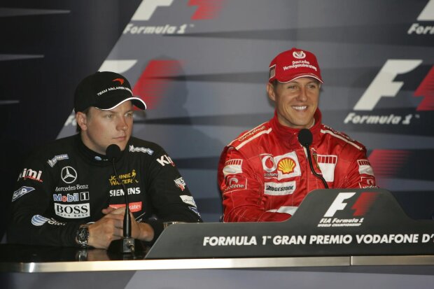 Michael Schumacher Kimi Räikkönen Ferrari Scuderia Ferrari F1McLaren McLaren F1 Team F1 ~Michael Schumacher und Kimi Räikkönen (Alfa Romeo) ~ 