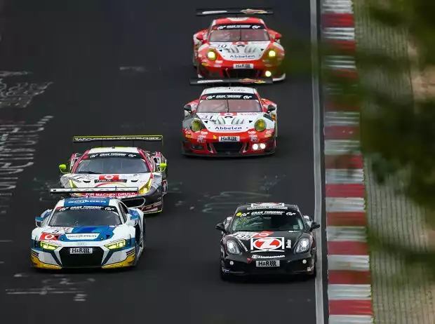 VLN, Audi R8 LMS, Phoenix Racing, Porsche Cayman Titel-Bild zur News: VLN, Audi R8 LMS, Phoenix Racing, Porsche Cayman