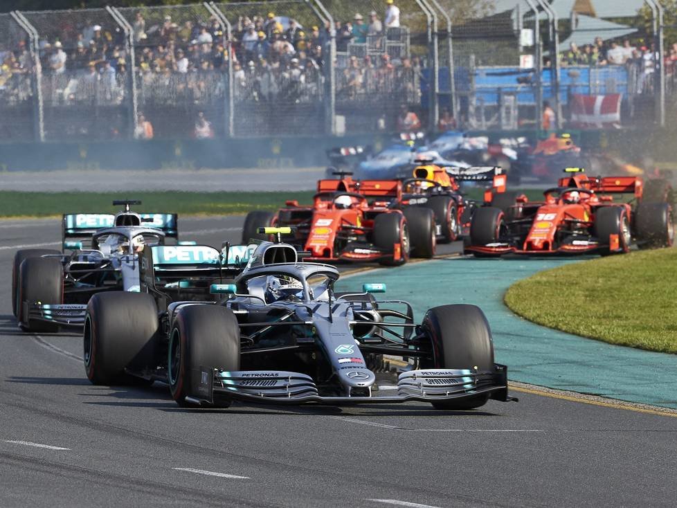 Valtteri Bottas, Lewis Hamilton, Sebastian Vettel, Charles Leclerc, Max Verstappen