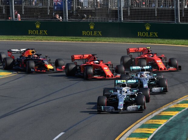 Titel-Bild zur News: Valtteri Bottas, Lewis Hamilton, Sebastian Vettel, Charles Leclerc, Max Verstappen