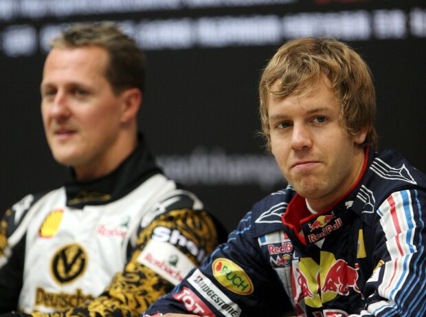 Titel-Bild zur News: Michael Schumacher, Sebastian Vettel, Race of Champions 2009