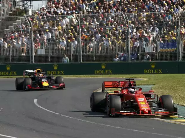 Titel-Bild zur News: Sebastian Vettel, Max Verstappen