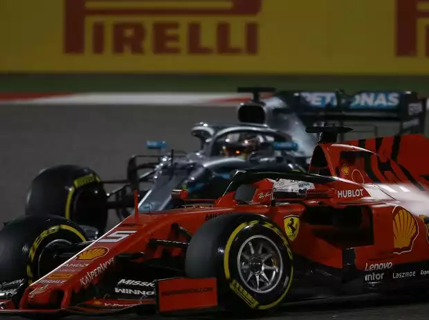 Titel-Bild zur News: Sebastian Vettel, Lewis Hamilton