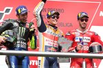 Valentino Rossi, Marc Marquez und  Valentino Rossi 
