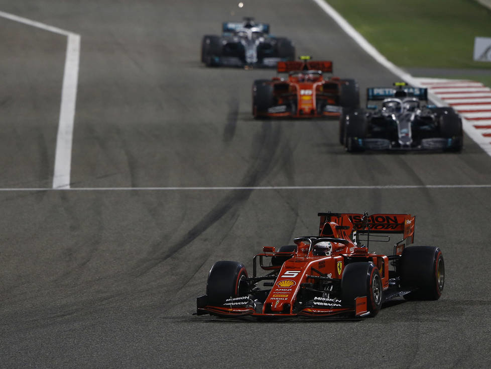 Sebastian Vettel, Valtteri Bottas, Charles Leclerc, Lewis Hamilton