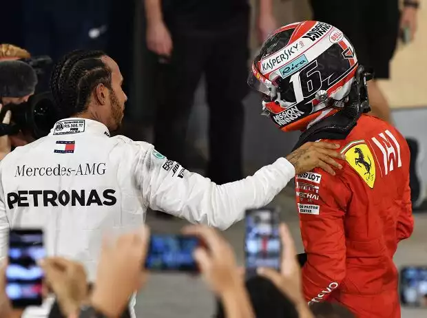 Lewis Hamilton, Charles Leclerc Titel-Bild zur News: Lewis Hamilton, Charles Leclerc