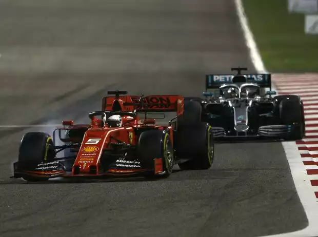 Titel-Bild zur News: Sebastian Vettel, Lewis Hamilton