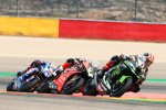 Jonathan Rea vor Chaz Davies und Alex Lowes