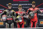 Jonathan Rea, Alvaro Bautista und Chaz Davies