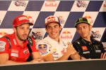 Andrea Dovizioso, Marc Marquez und Valentino Rossi 