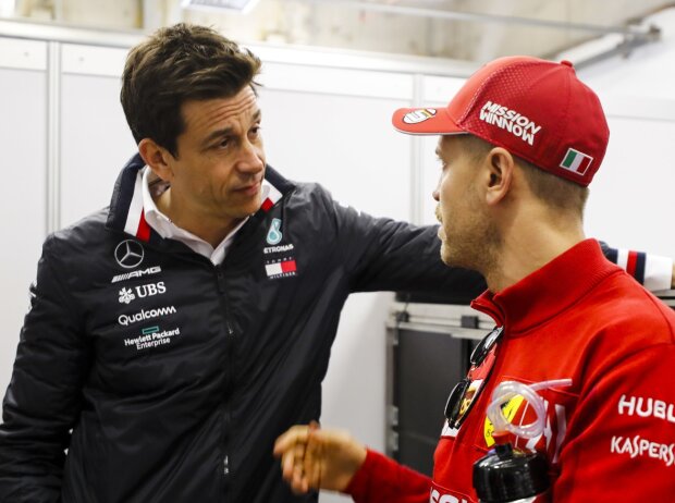 Titel-Bild zur News: Toto Wolff, Sebastian Vettel