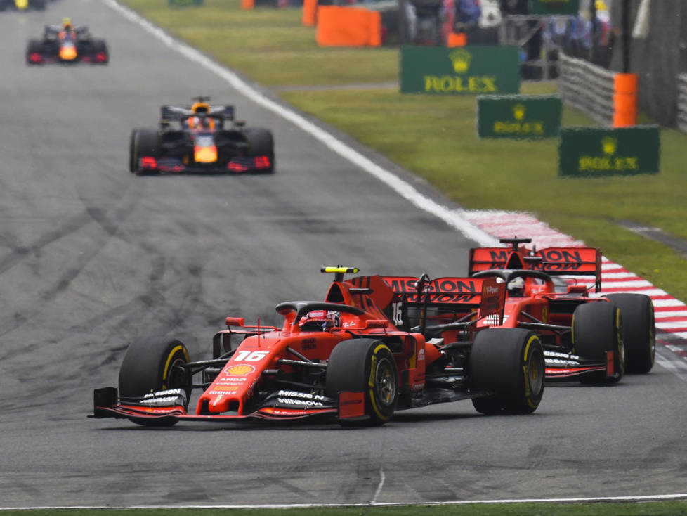 Charles Leclerc, Sebastian Vettel, Max Verstappen