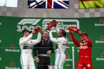 Valtteri Bottas (Mercedes), Lewis Hamilton (Mercedes) und Sebastian Vettel (Ferrari) 