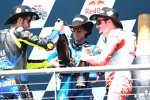 Valentino Rossi, Alex Rins und Jack Miller 