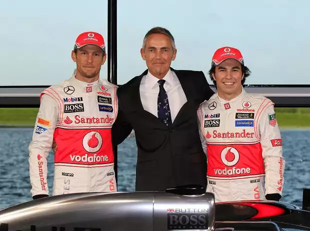 Jenson Button, Martin Whitmarsh, Sergio Perez Titel-Bild zur News: Jenson Button, Martin Whitmarsh, Sergio Perez