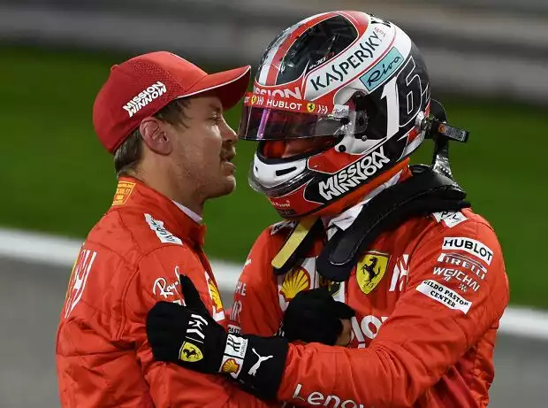 Titel-Bild zur News: Sebastian Vettel, Charles Leclerc