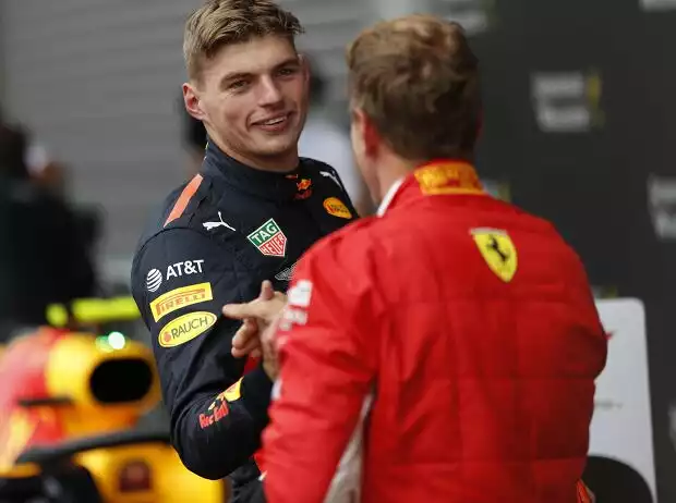 Titel-Bild zur News: Max Verstappen, Sebastian Vettel