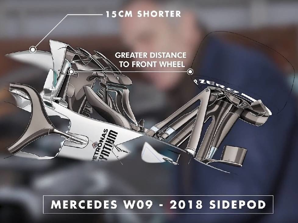 Mercedes W09, Seitenkasten