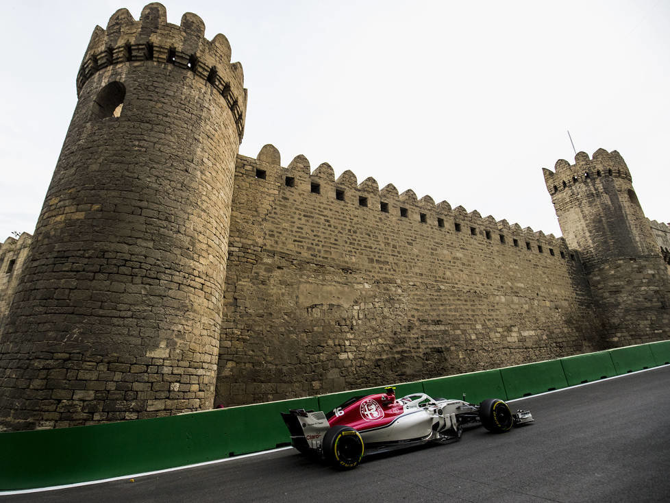 Charles Leclerc in Baku 2018