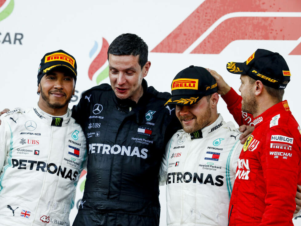 Lewis Hamilton, Valtteri Bottas, Sebastian Vettel