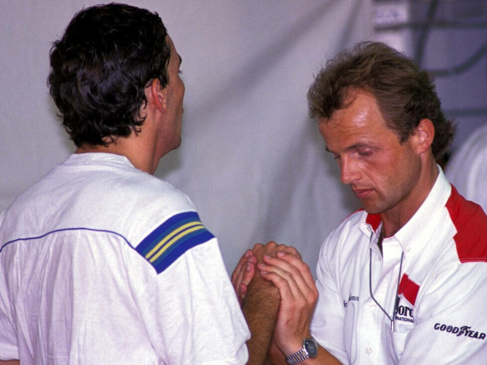 Ayrton Senna und Josef Leberer